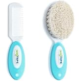 Babyjem Doğal Kıl Fır&ccedil;a Tarak Seti 519 Gri 5X14 Cm &Ccedil;ok Renkli 8681049215192