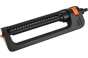 XTDMJ Viereckregner Garden Rasensprenger, 19 Düsen Rasensprenger Garden zur Bewässerung von Flächen von 110-250 m², Comfort Rasensprinkler Metall Rasen Sprenger mit integrierter Metallfilter