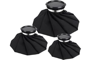 WINDFROMORT Borsa Ghiaccio Ginocchio, 3PCS [15cm, 23cm, 28cm] Terapia Calda e Fredda Sacca D'Acqua Impacchi Riutilizzabile Per Dolori e Febbre Collo, Testa, Polso, Slogature, Strappi, Lesioni e Sport