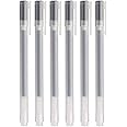 Muji Gel Ink Ballpoint Pen 6-Pieces Set, 0.38 mm Nib Size, Black