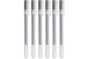 MUJI Tinta Gel Bolígrafo 6-Piezas Juego, 0.38 mm Tamaño Punta, Negro (4550002108946)