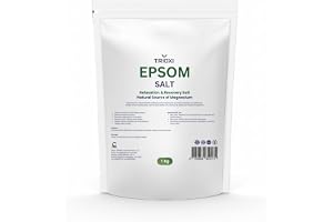 Trioxi Epsom Salt 1 Kg – Pure Magnesium Sulfate Crystals – Relaxing Bath Soak, Foot Soak & Natural Remedy – Premium Quality