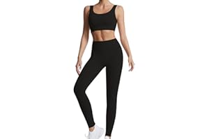 dohomiryo Ensemble De Vêtements De Sport Femme 2 Pièces Survêtements Ensembles Soutien-Gorge Sport Legging de Yoga Sportswear Fitness Ensembles D'entraînement Tenues de Sport