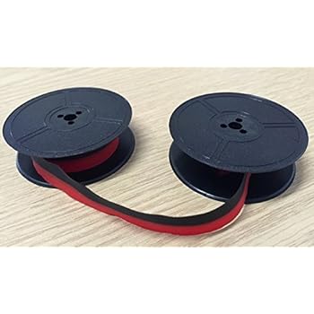 OLYMPIA TYPEWRITER RIBBON TWIN SPOOL BLACK RED WILL FIT MOST OLD TYPEWRITERS