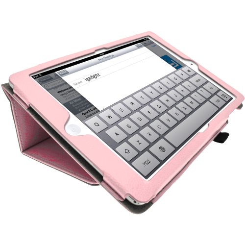 igadgitz Pink Rosa PU Ledertasche Hülle Folie für Apple iPad Air 2013 Mit Multi-Winkel Betrachtungs-stand + Auto Sleep/Wake + Displayschutzfolie - 7