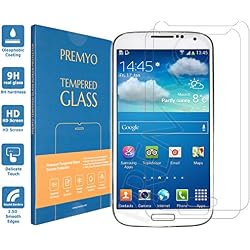 PREMYO 2 Piezas Cristal Templado para Samsung Galaxy S4 mini Protector Pantalla para Galaxy S4 mini Dureza 9H Bordes 2,5D Vidrio Lámina Protección compatible con Samsung S4 mini Sin Burbujas Contra Arañazos