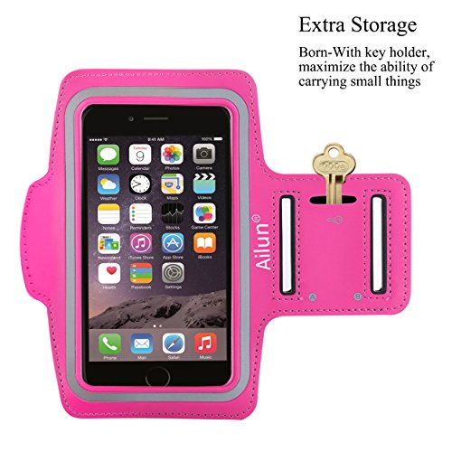 iPhone 6s Armband,iPhone 6 Armband,by Ailun,Feartured with Sport Scratch-Resistant Material,Slim Light Weight,Dual Arm-Size Slots,Sweat Resistant&Key Pocket,with Headphone Ports[Rose]