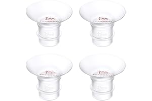 GOCROWEEN 4 Stücke Flanscheinsätze 21mm für Momcozy M9/M6/M5/S12 Pro/S9 Pro/Medela/Spectra/Bellababy/Lansinoh/Elvie/Nuliie/KISSBOBO/ANWIKE 24mm milchpumpe,für 24mm Flansch/Schild der meisten Pumpen