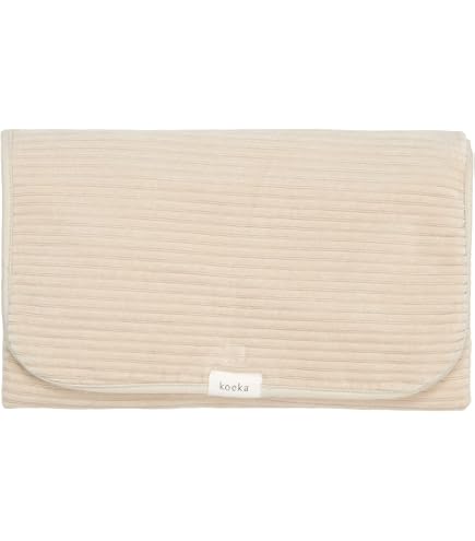 Sac à Langer Koeka Pour Poussette - Modèle Vik En Velours Côtelé Taupe, Lavable, Dimensions 42x58cm