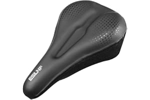 Rarapop Bike Seat Cushion, PU Leather Bike Seat Cover for Men & Women, Gel Padded Comfortable for Outdoor Indoor Use, Waterproof Seat Cushion Fit for Narrow Bike Seat