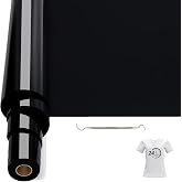 Bocguy - 12" x 240" Roll of HTV Vinyl with Weeding Tool Flexible Iron on Vinyl for Fabrics, Cricut and Silhouette Cutting, Bl