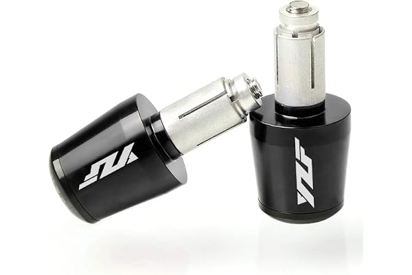 2pcs 7/8" 22mm Moto Extrémités du Guidon en Aluminium Poignée de Guidon Embouts pour YZF R1 R3 R6 R6S R25 R125 600R Noir