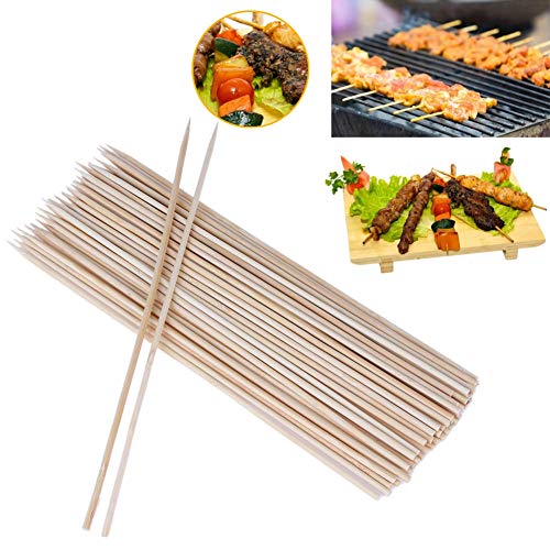 examen Brochettes en bois pour barbecue Brochettes en bois pour barbecue Baguettes pour barbecue Aiguille pour barbecue long Aiguilles pour brochettes en bois Shish Kebob