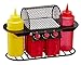 Produktbild Menage Set "Grill" Salzstreuer Pfefferstreuer Senf & Ketchup Ständer Grillzubehör Gartenparty Gewürz Set ausgefallen lustig Geschenk Grillliebhaber Mann