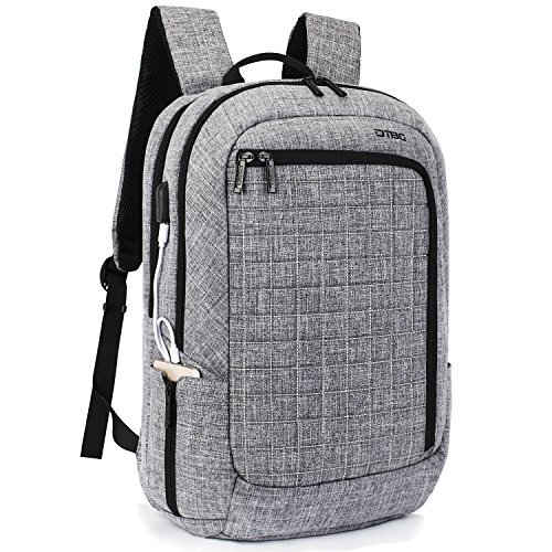 DTBG leichtgewichts Rucksack mit USB Anschluss Business Backpack l  ssiger Arbeit Rucksack Studenten Schule Rucksack mit Anti-Diebstahl Tasche Laptop 
