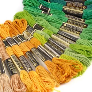 WAWO 100X Docken Sticktwist Stickgarn 8m 6-fädig Multicolor farblich bunt Basteln - 2