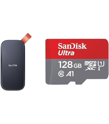 SanDisk 1TB Portable SSD, 800MB/s R, USB 3.2 Gen 2, Rugged