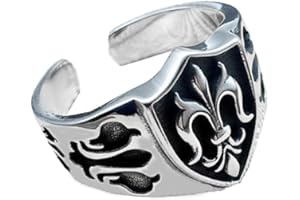 Auriselle Men's Viking Ring Anillo ajustable con Twig/Skull/Starlight/Anchor Motif Pattern, Anillos Abiertos Retro Punk Joyería Unisex Vintage Cumpleaños Navidad Regalo para Hombres Damas