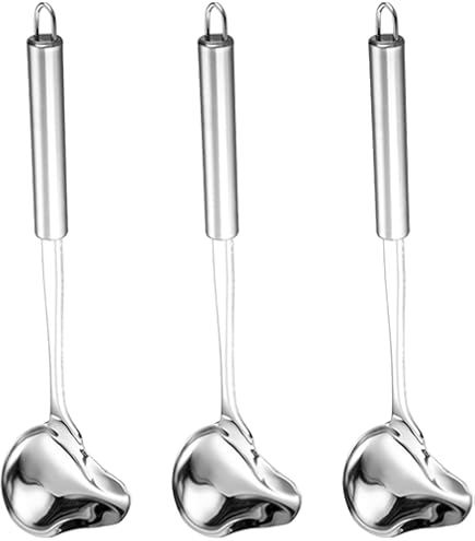 Set 2 Mestoli Per Salsa In Acciaio Inox - Con Beccuccio Versatore, Per Cucina Professionale - Foto 4