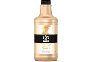 1883 Maison Routin White Chocolate Sauce 1.89L – Barista-Grade Beverage Base, Made in the French Alps, Perfect for Mochas, Lattes & Hot Chocolate, Vegetarian, Pump-Compatible Bottle