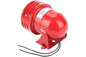 COCOARM pobre Sirena eléctrica, 220V 120DB Rojo Mini Alarma de Motor zumbador de Metal Sirena Mini de Alarma de Motor de Metal para fábrica, construcción, Dispositivo de Falla en la Carretera pr