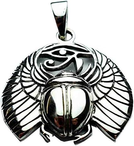 Eastern ConnectionsEastern Connections Winged Scarab & Eye Of Horus Pendant Sterling 925 Silver With Leather Necklace & Gift Box Egyptian