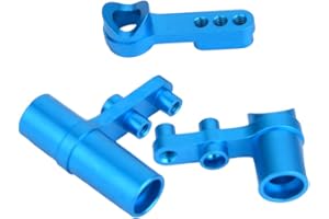 Dilwe 3Pcs Économiseur servo de Direction d'alliage d'aluminium pour la Voiture de modèle de RC de 1:10 HSP(Bleu)