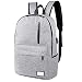 Produktbild Winkey Mädchen Rucksack, USB Diebstahlschutz Computer Rucksäcke Stecker Grau Staubbeutel Tagesrucksack Frauen Reisen bag-20–35L Hellgrau L30*H46*W20cm