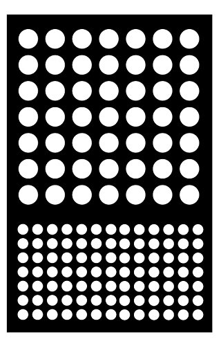 Schablone - Musterschablone Punkte für Acrylmalerei von zAcheR-finet design - siehe Musterfotos
