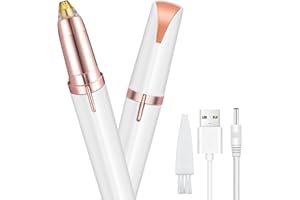 LUCKYKODOR Tondeuse à sourcils électrique，Épilation Électrique des Sourcils,avec Lumière LED, Épilateur Visage,Sourcils Epilation des Lèvres du Visage