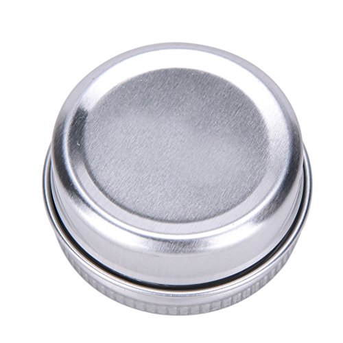 welecom 5 PCS Lip Balm Container, aluminium leer rund Speicher für Beauty, Kosmetik, Accessoires, 1/2 oz - 5