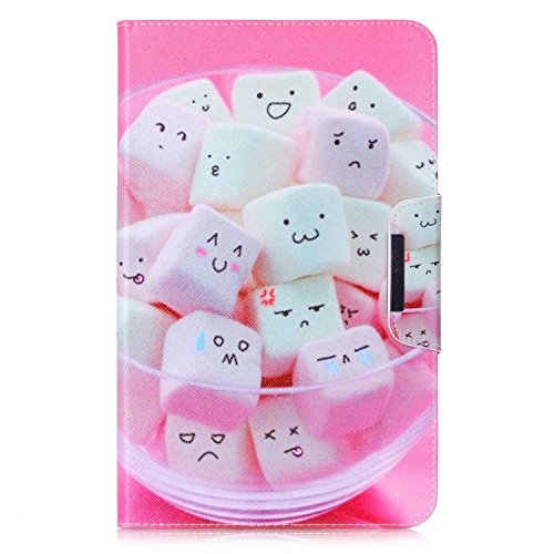 für Samsung Galaxy Tab A 10.1 Hülle Leder Emoji Zuckerwatte Muster,SKYXD [Auto Schlaf/Wach Funktion] PU Folio Klappbar Schutzhülle [Standfunktion/Brieftasche Kartenfach/Magnet] Klapphülle mit [Katze Handyanhänger + Eingabestift] 3 in 1 Zubehör Handy Tasche Etui for Samsung Galaxy Tab A 10.1 Zoll T580N T585N Bookstyle Flip Case Leather Cover With [Stylus and Dust Plug] - 2