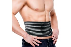 Umbilical Hernia Belt for Men & Women, Abdominal Binder Lower Waist Support for Belly Button Hernia Support with Pad, Pain an