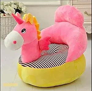 Temoli Kids Sofa/Baby Sofa Seat, Sitting Sofa Chair for Baby or Kids Baby Bo Girl Sitting Sofa Chair (Fabric, Unicorn-Pink, Pack of 1)