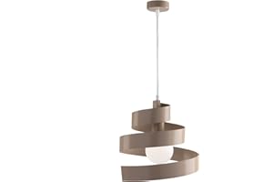 Be Light Sospensione Moderna 1 Luce in Ferro Laccato Tortora Serie Helix