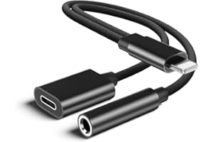 LQIESDD 4 in 1 iPhone Kopfhörer Adapter und Laden [MFi Zertifiziert] Lightning auf 3.5mm Aux Audio Kopfhöreranschluss Adapter Dongle Kabel Splitter Kompatibel mit iPhone 14/14 Pro/12/13/11/11 Pro/X/XS/XR/8/7