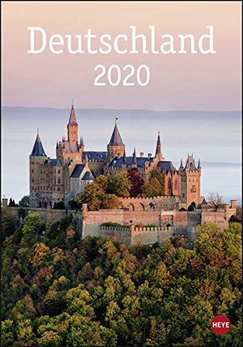 Deutschland. Wandkalender 2020. Monatskalendarium. Spiralbindung. Format 23,5 x 33,5 cm
