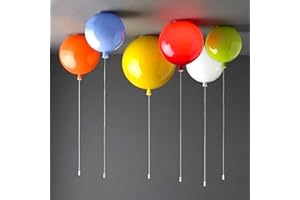 DUNMW Plafonnier Ballon Créatif Plafonnier Ballon Coloré Lustre Chambre d'Enfant Décoration Plafonnier pour Chambre à Coucher, Allée de la Maternelle, Interrupteur à Corde