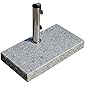 ProKIRA Sonnen Schirmständer / 25 kg/bis Ø300cm / Granit Balkonschirmständer/eckig