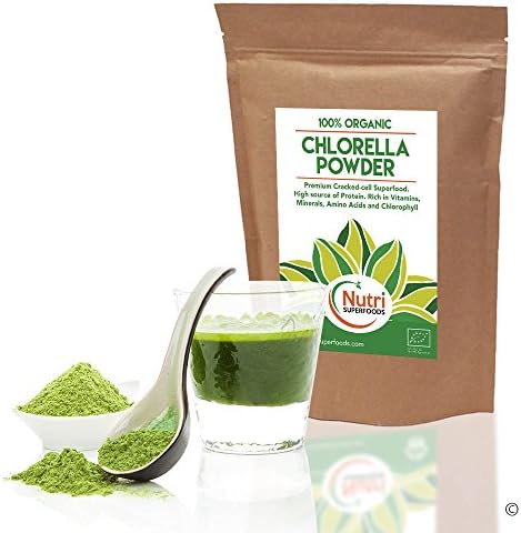 Organic chlorella powder, cracked cell vegan plant protein, boosts energy, helps regulates hormones, aids digestion, detoxes the body of heavy metals &amp; toxins - 200g