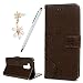 Produktbild PHONE CASE HOME LG G7 Tasche, LG G7 ThinQ Tasche - Flip Folio Geldbörse Leder Tasche Schicker Schmetterling Geprägte Kartenhalter KickStand Schutzhülle für LG G7 / G7 ThinQ 2018, Staubstecker und Styl