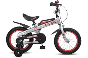 ‎HH HILAND HILAND Knight 12/14/16 Zoll Kinderfahrrad mit Stützrädern Klingeln Handbremse für Jungen ab 3-7 Jahre alt Kinder Fahrrad