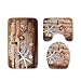 Produktbild Outtybrave Creative WC Fußmatte Bad Set Badteppich Antirutsch Bett Matratze Bad Bodenmatte Bad WC Matte 3 Stück Holz Holz