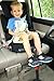Footup Child Car Seat and Booster Seat Footrest (Dark Grey Orange)