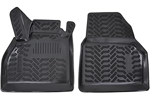 J&J AUTOMOTIVE | Tapis De Sol en Caoutchouc 3D Exclusive Compatible avec Kangoo 2008-2021, 2pcs Bord Haut, Inodore, Noir, Antidérapant