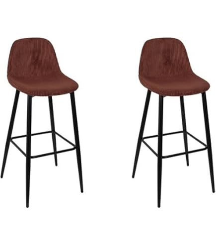 Lot De 2 Tabourets Bois Harald HOME DECO FACTORY - Assise 40cm - Style Naturel Et Rustique