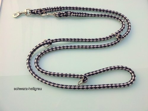 Elropet Jumbo Laisse double réglable sur 3 positions pour chien jusqu'à 70 kg Noir/gris 2,80 m