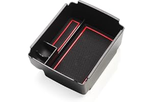 通用 Smabee Car Armrest Storage Box fit for Volkswagen Golf 7 MK7 VII GTI R,Golf7 Center Console Arm Rest Tray,Glove Compartment Organizer Accessories Red