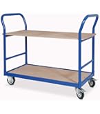 PROREGAL Kommissionierwagen BÜFFEL 192x90x50cm - 5 Ebenen Regalwagen Mit Feststellbremsen