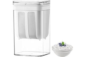 lomonmen Colino per Yogurt Greco Colino Acciaio Inox Maglia Fine Yogurtiera per Filtro Yogurt da 1800ML Greek Yogurt Strainer (Bianco 1800ML)